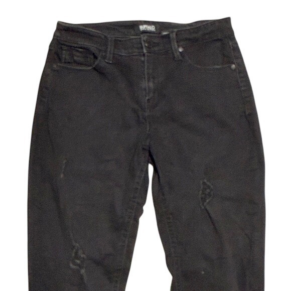 Buffalo David Bitton Denim - Buffalo David Bitton Jess‎ rip and repair midrise skinny jeans black sz 6